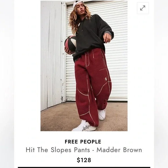 Free People Hit The Slopes Fleece Pants Size XS NWT - Picture 2 of 12